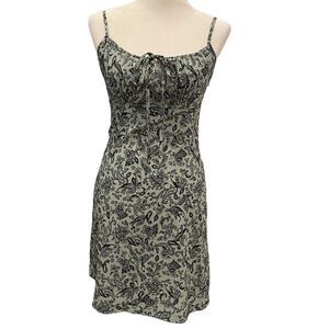 H&M Sage Green Paisley Ditsy Floral Pheasant Cami Lightweight Mini Sundress